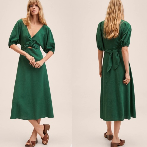 Mango Dresses & Skirts - Bow cut-out detail dress